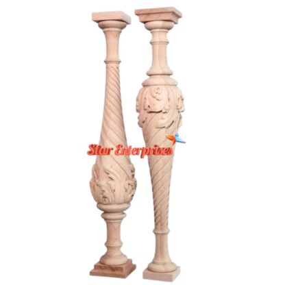 Star Enterprises Wooden Classic Carved Railing Pillars PIL-040 - Image 2