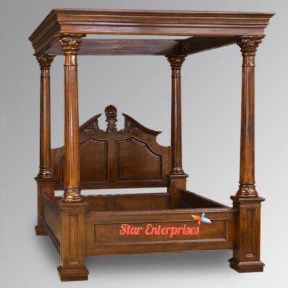 Star Enterprises Wooden Classic Four Poster Bed CNB-055 - Image 3