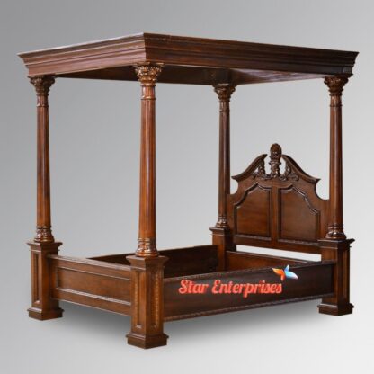 Star Enterprises Wooden Classic Four Poster Bed CNB-055 - Image 4