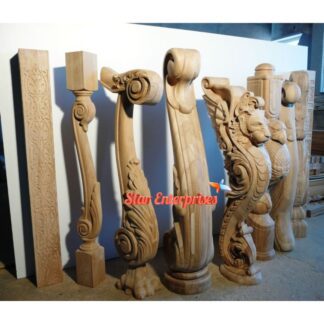 Wooden Designer Carved Pillars