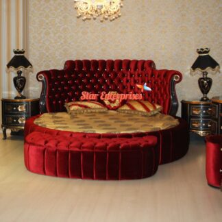 Wooden Designer Round Bed