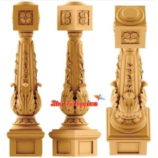 Wooden Designer Stair Pillars