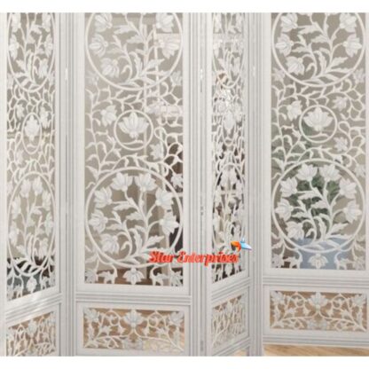 Star Enterprises Wooden Floral Design Room Partition Screen PART-033 - Image 2