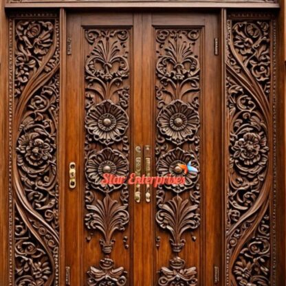 Star Enterprises Wooden Handcrafted Double Door DR-049 - Image 3