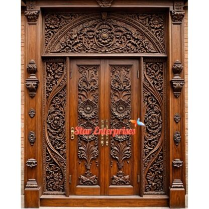 Wooden Handcrafted Double Door