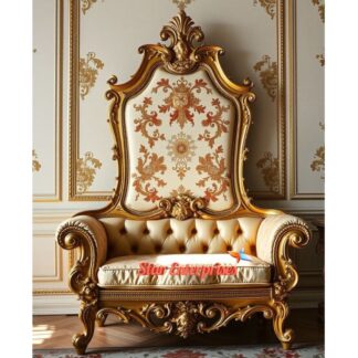 Wooden Imperial Maharaja Carved Chair