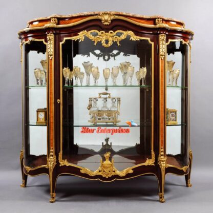 Star Enterprises Wooden Luxury Carved Crockery Cabinet CKR-037 - Image 3