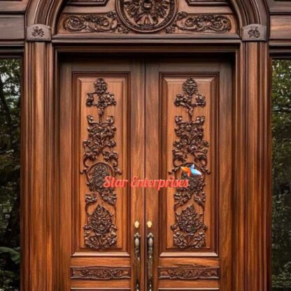 Star Enterprises Wooden Luxury Carved Main Door DR-48 - Image 3