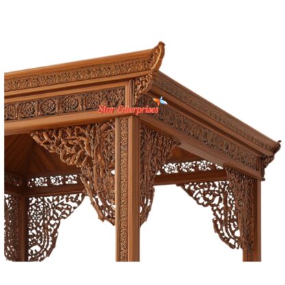 Star Enterprises Wooden Luxury Carved Poster Bed CNB-040 - Image 2