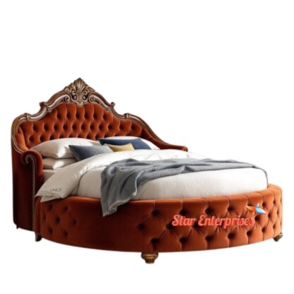 Star Enterprises Solid Wood Luxury Round Bed CBD-021 - Image 2