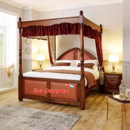 Star Enterprises Wooden Modern Style Poster Bed CNB-045 - Image 4