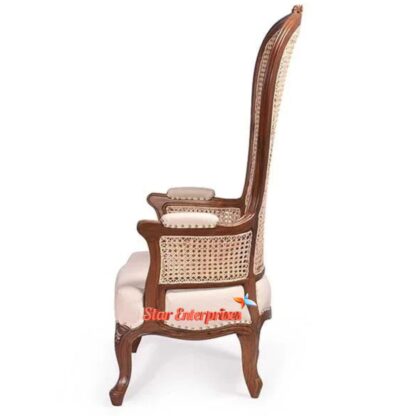 Star Enterprises Wooden Royal Cane Majestic Chair CHR-021 - Image 3