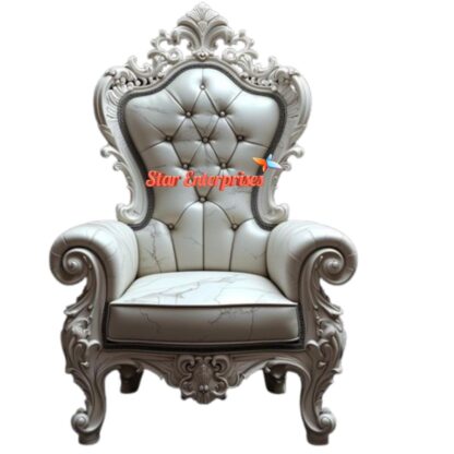 Star Enterprises Wooden Royal Carved Chair CHR-015 - Image 2