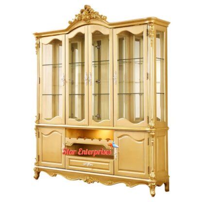 Star Enterprises Wooden Royal Carved Crockery Unit CKR-046 - Image 2