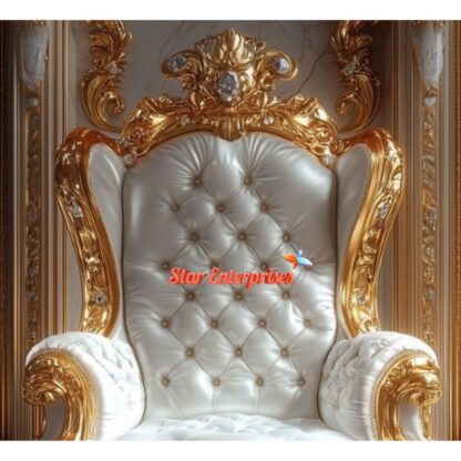 Star Enterprises Wooden Royal Handcrafted Chair CHR-028 - Image 2