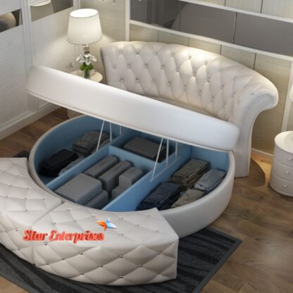 Star Enterprises Wooden Royal Round Bed CBD-023 - Image 2