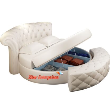 Star Enterprises Wooden Royal Round Bed CBD-023 - Image 3