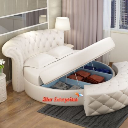Star Enterprises Wooden Royal Round Bed CBD-023 - Image 4