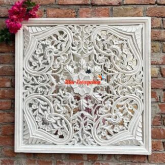 Wooden Wall Hand Carved Jali Work Wall Panel