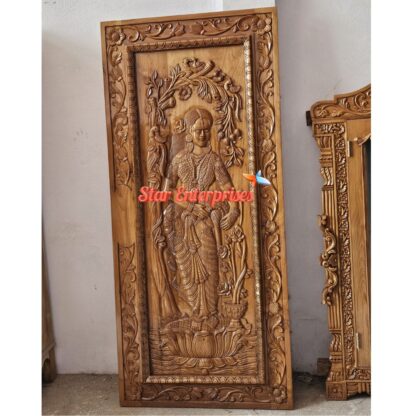 Star Enterprises Teak Wood 3D Carved Flush Door DR-061 - Image 2
