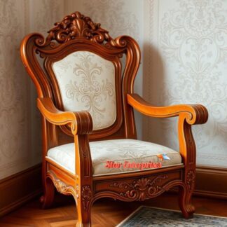 Teak Wood Classic Bedroom Chair