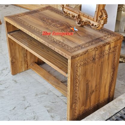 Star Enterprises Teak Wood Classic Computer Table OFD-015 - Image 4