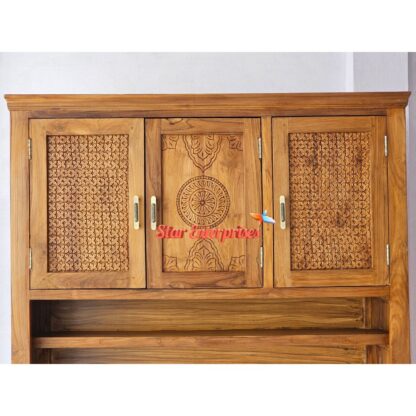 Star Enterprises Teak Wood Classic Crockery Cabinet CKR-048 - Image 2