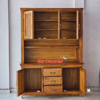 Star Enterprises Teak Wood Classic Crockery Cabinet CKR-048 - Image 3