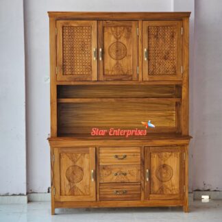 Teak Wood Classic Crockery Cabinet