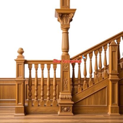 Star Enterprises Teak Wood Classic Master & Stair Pillars PIL-056 - Image 3