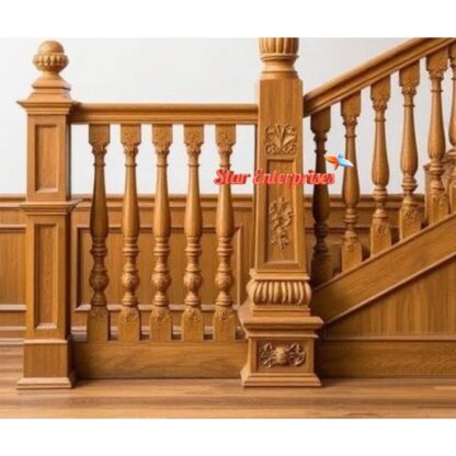 Star Enterprises Teak Wood Classic Master & Stair Pillars PIL-056 - Image 2