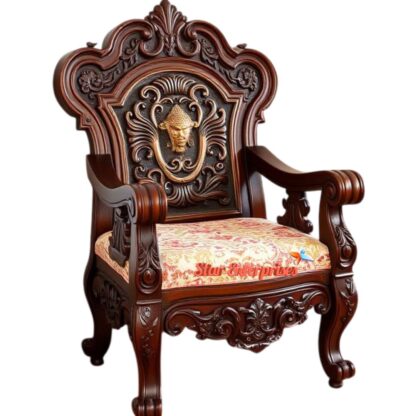 Star Enterprises Teak Wood European Style Bedroom Chair BDCH-072 - Image 4