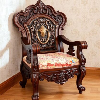 Teak Wood European Style Bedroom Chair
