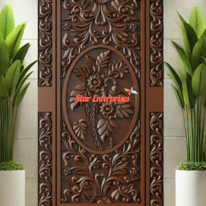 Star Enterprises Teak Wood Hand Carved Door DR-053 - Image 3