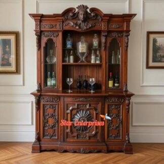 Teak Wood Handcrafted Bar Cabinet