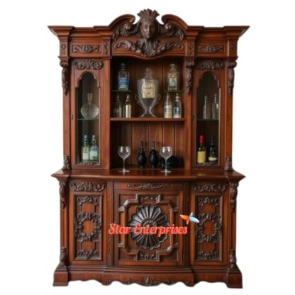 Star Enterprises Teak Wood Handcrafted Bar Cabinet BAR-040 - Image 4
