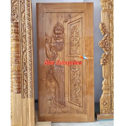 Star Enterprises Teak Wood Handcrafted Door Design DR-058 - Image 3