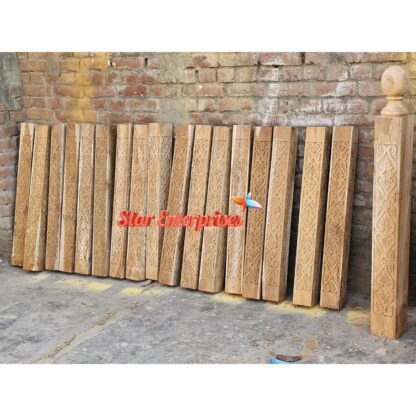 Star Enterprises Teak Wood Handcrafted Railing PillarsPIL-059 - Image 2