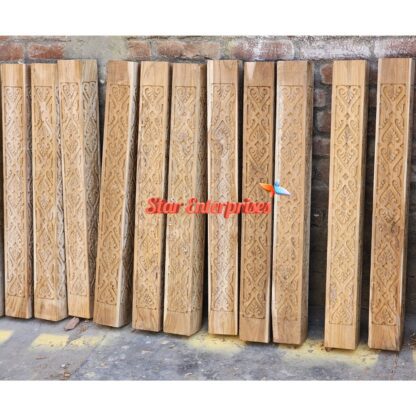 Star Enterprises Teak Wood Handcrafted Railing PillarsPIL-059 - Image 4