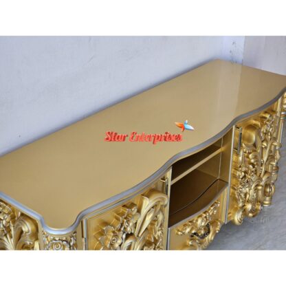 Star Enterprises Teak Wood Italian Handcrafted TV Unit TVCB-039 - Image 2