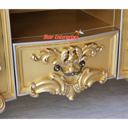 Star Enterprises Teak Wood Italian Handcrafted TV Unit TVCB-039 - Image 3