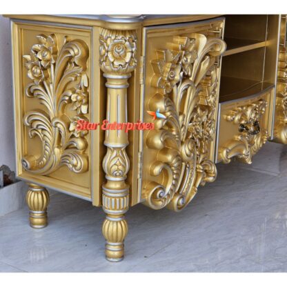 Star Enterprises Teak Wood Italian Handcrafted TV Unit TVCB-039 - Image 4
