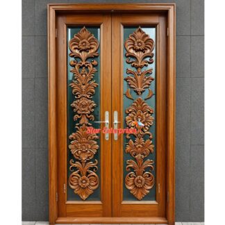 Teak Wood handcrafted Double Door
