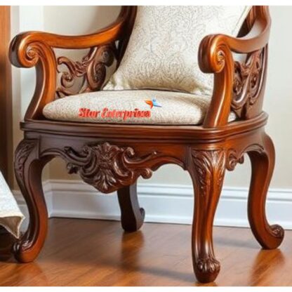 Star Enterprises Wooden Antique Carved Chair BDCH-074 - Image 2