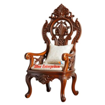 Star Enterprises Wooden Antique Carved Chair BDCH-074 - Image 4