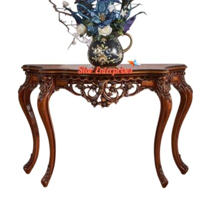 Star Enterprises Wooden Antique Carved Console Table CNSL-080 - Image 3