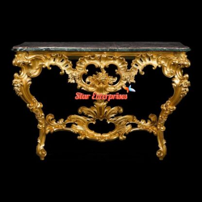 Star Enterprises Wooden Antique Carved Console Table CNSL-076 - Image 3