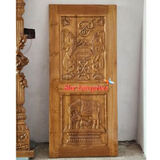 Wooden Antique Carved Flush Door