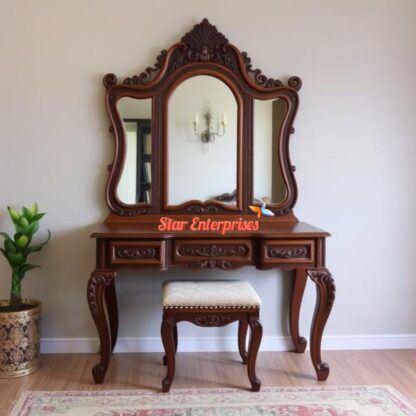 Star Enterprises Wooden Antique Dressing Table DRSR-050 - Image 3