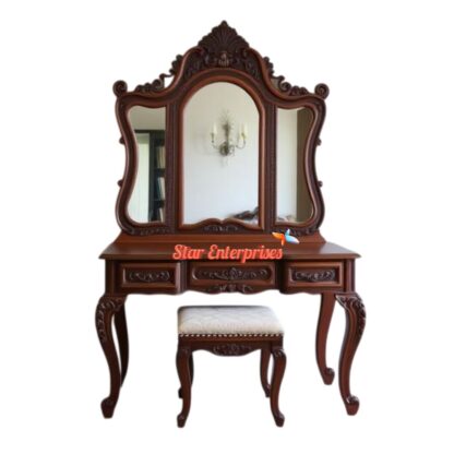 Star Enterprises Wooden Antique Dressing Table DRSR-050 - Image 2